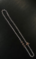 HB063D SSRGBD 5MM OPEN LINK NECKLACE STERLING SILVER