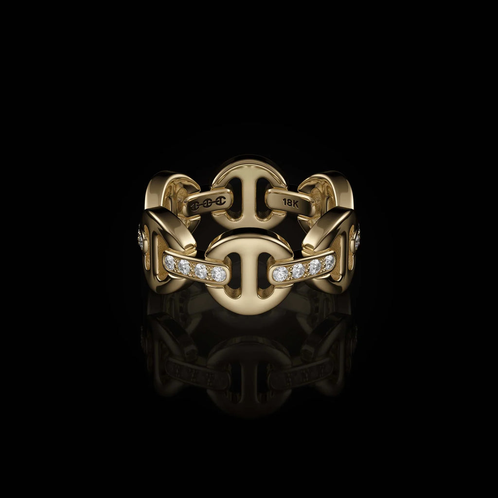 HB003D Classic Tri-Link With Diamond Bridges