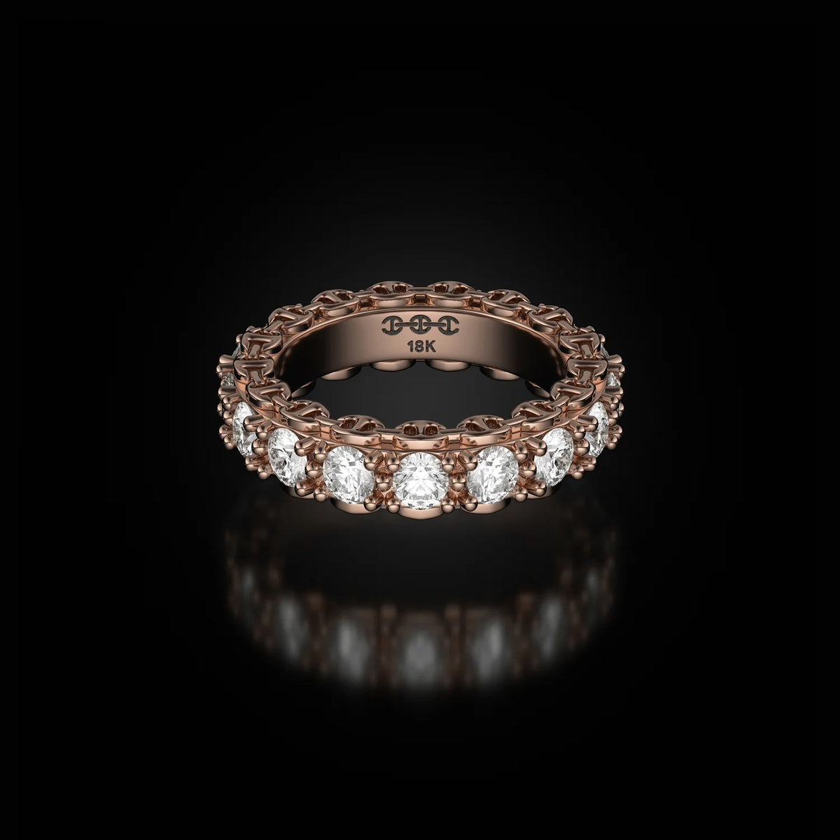 HB206 3MM INFINITE I RING | PRONG SETTING