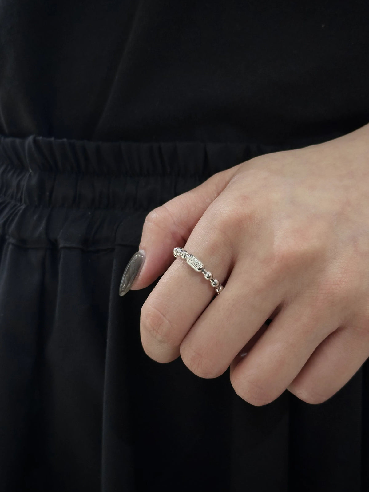 Ball Chain Ring - Logo