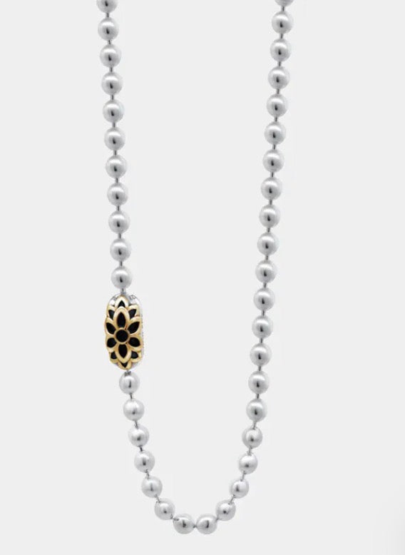 POPLOCK NECKLACE – TWO-TONED – TRIPLE CUTOUT — 24’’
