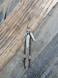 銀爪銀輪點金花 XS/L flight feather dream catcher 皮繩 Set