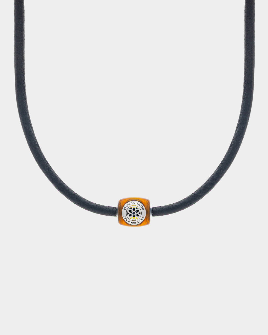 Pooka Necklace - Ultem Pooka - Leather Braid