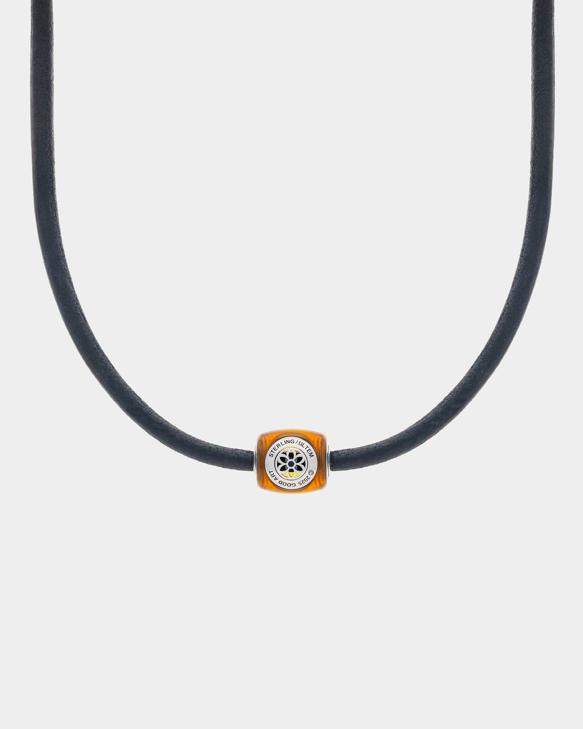 Pooka Necklace - Ultem Pooka - Leather Braid