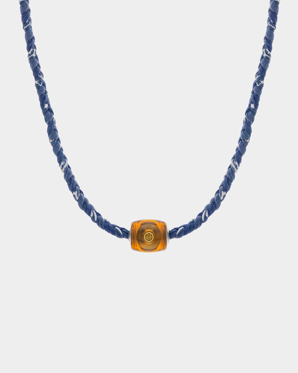 Pooka Necklace - Ultem Pooka - Navy Bandana Braid