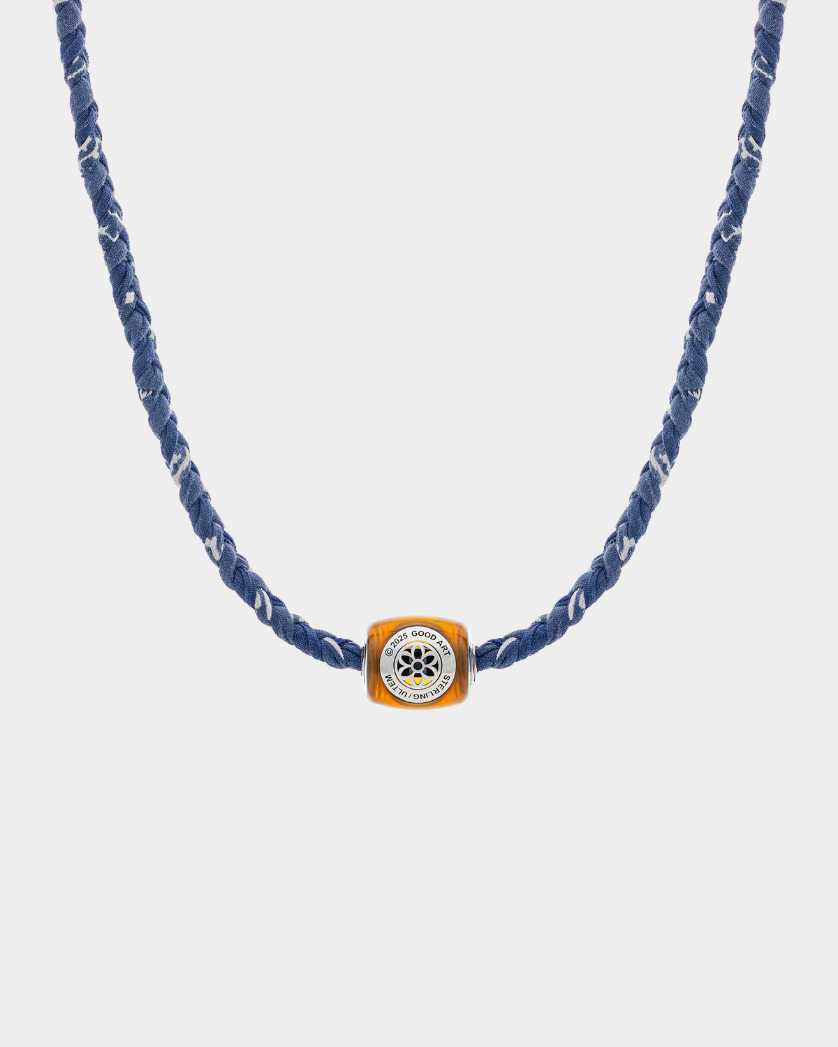 Pooka Necklace - Ultem Pooka - Navy Bandana Braid