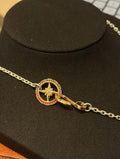 細角全金星輪w/Diamond Half(Ruby & Sapphire)全金鷹扣 55cm set