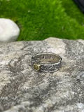 BWL Passion Graffiti Ring with stone overlay